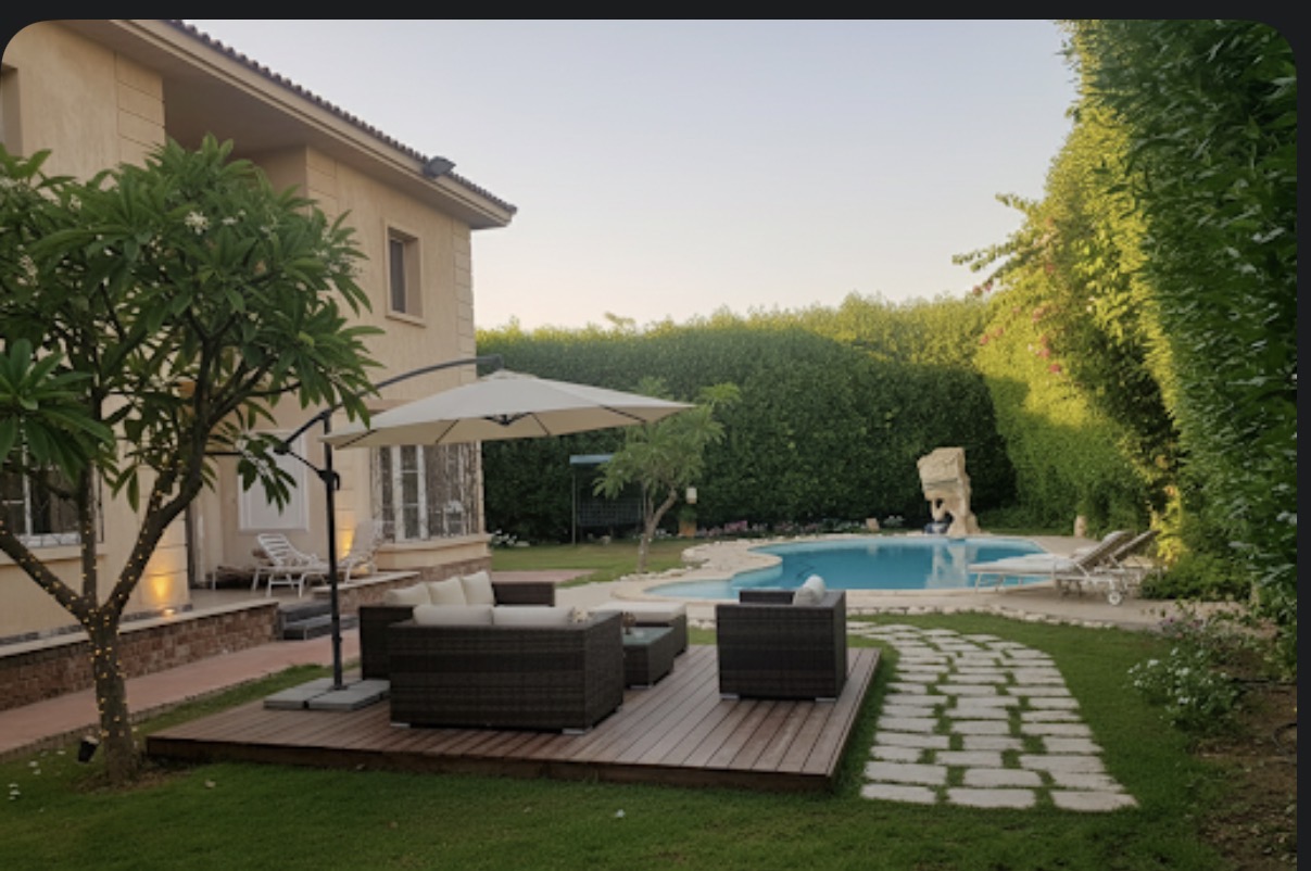 فيلا في مدينتي 890 م2 للإيجار مفروش بحري على حديقة كبيرة تشطيب سوبر لوكس 130,000 ج 