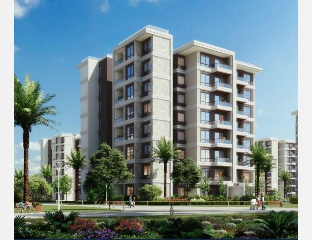 شقة في نور 98 م2 للبيع تقسيط بحري على حديقة كبيرة بمقدم 946,000 ج 