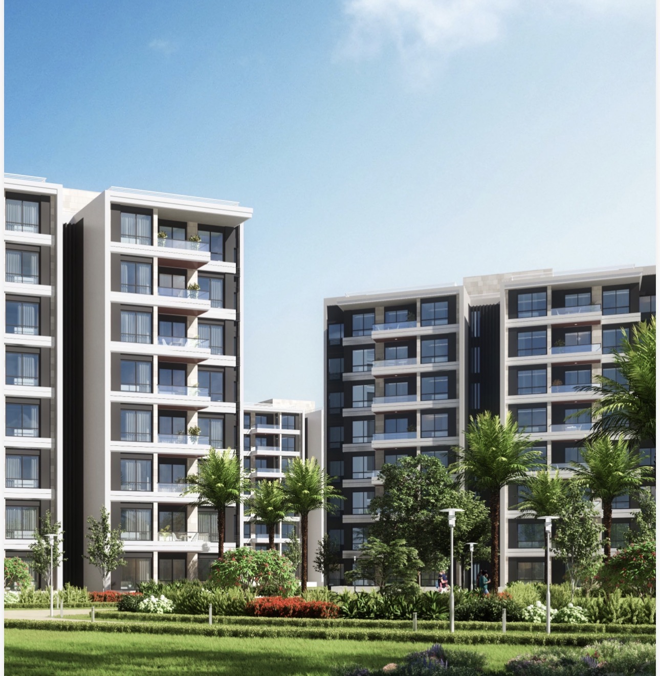 شقة في نور 119 م2 للبيع تقسيط بحري على حديقة كبيرة بمقدم 2,700,000 ج 